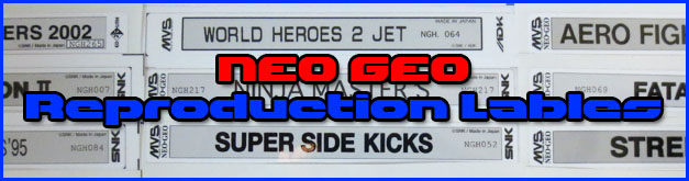 Neo Geo Reproduction Labels